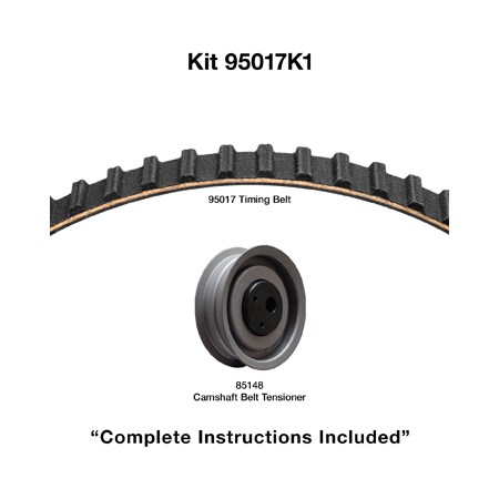 Dayco 82-93 Audi/Dodge/Plym/Porsche/Vw 1.7/1.8 Timing Belt Kit, 95017K1 95017K1